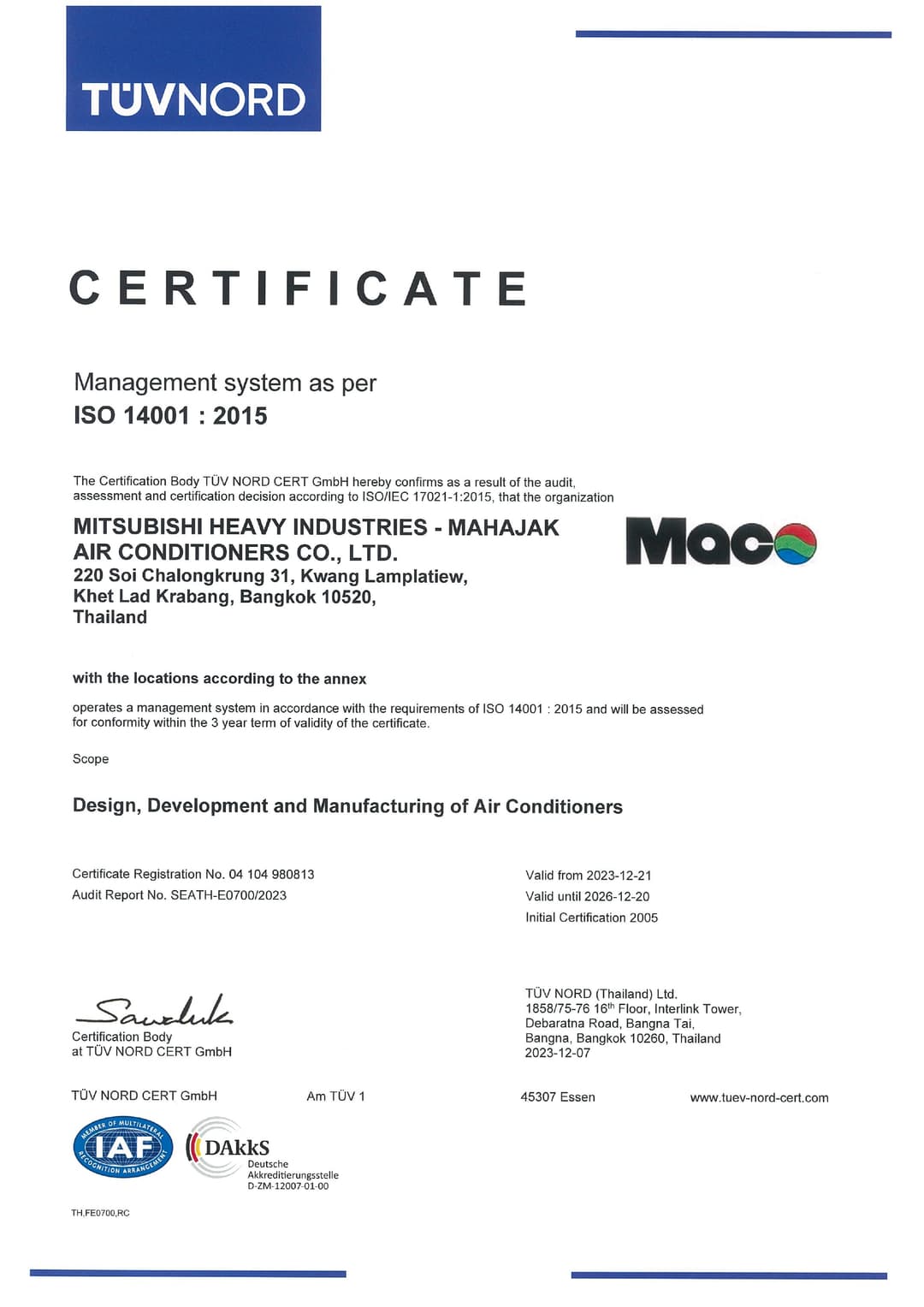 certificate